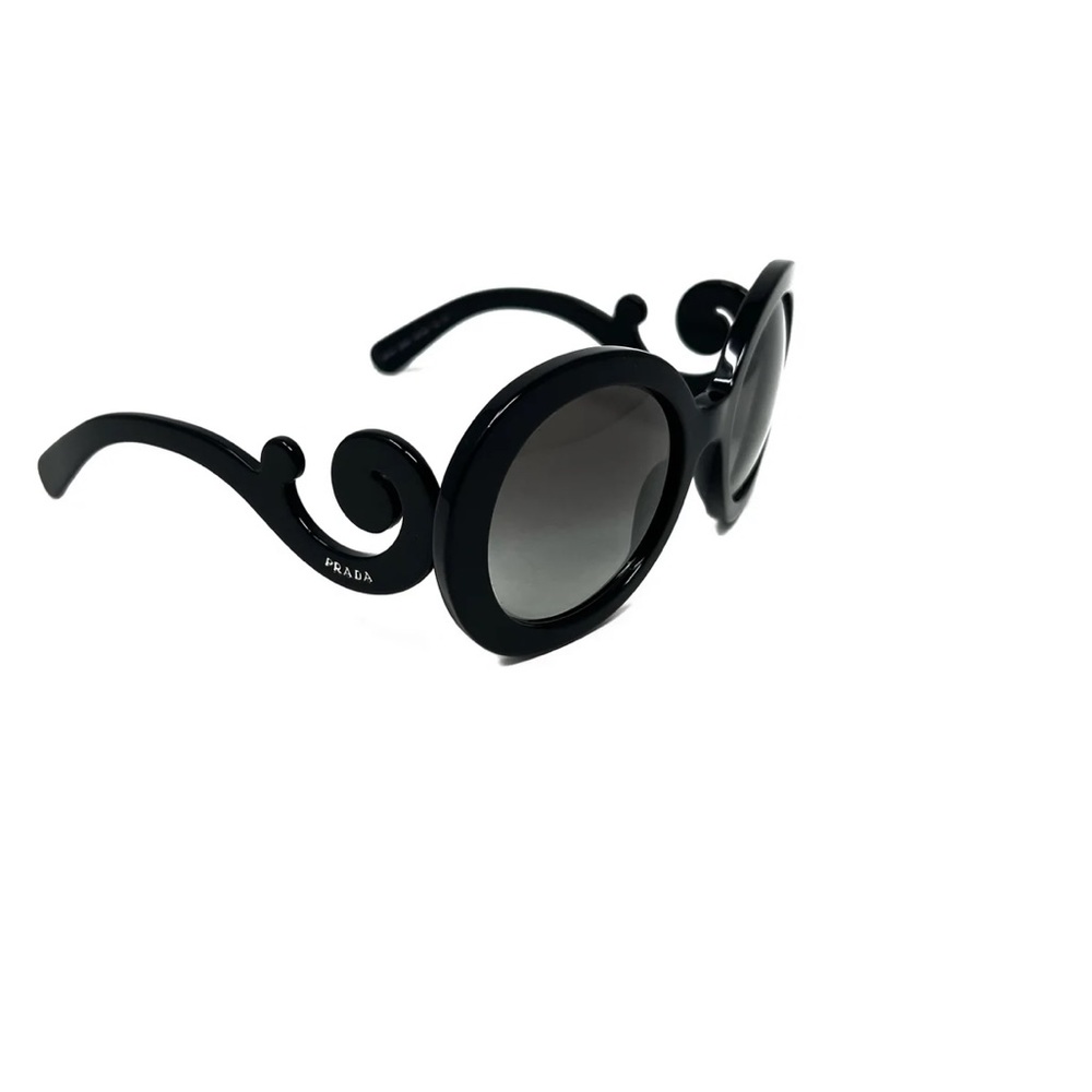 Prada 27N Baroque Black Round Sunglasses